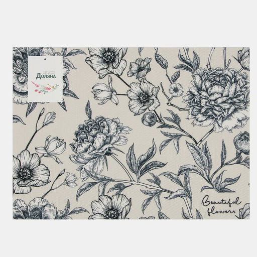 Салфетка на стол Доляна "Beautiful flowers" ПВХ 40*29см