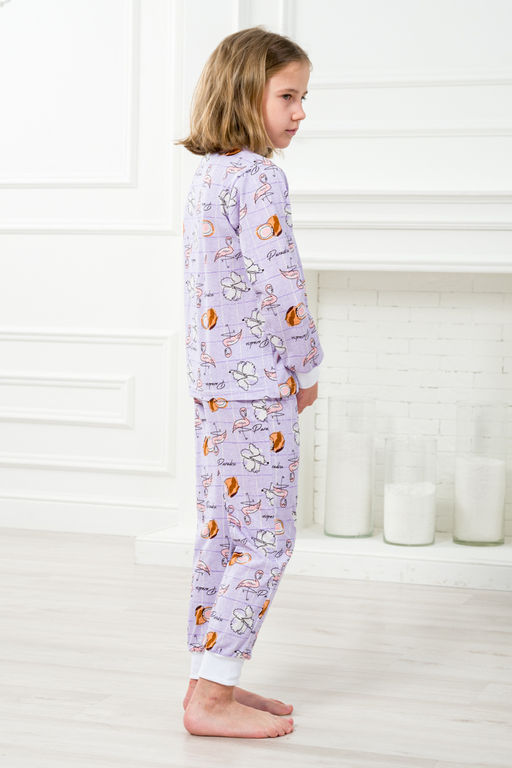 Пижама детская из джемпера и брюк из кулирки Фламинго - Амадэль фото 7