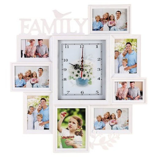 Фоторамка коллаж с часами Семья 55х61 см/ Z017 /уп 12/ 8 фото - Галеонтрейд фото 3