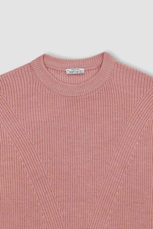 Свитер обычного кроя с круглым вырезом - Defacto фото 9