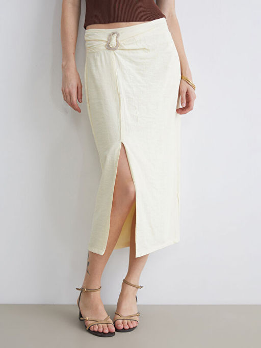 Beli Fermuarl? Dokulu Etek