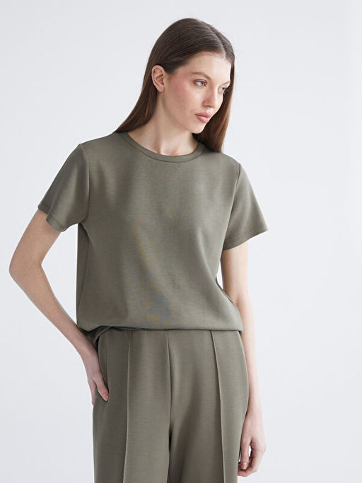 Bisiklet Yaka Kad?n Ti??rt