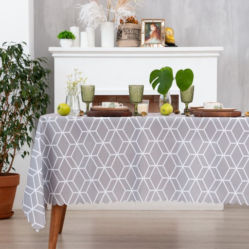Скатерть «Доляна» Hexagon, 145×220 см, 100% п/э