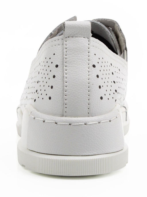 03-YB13-2 WHITE Полуботинки летние женские (натуральная кожа)