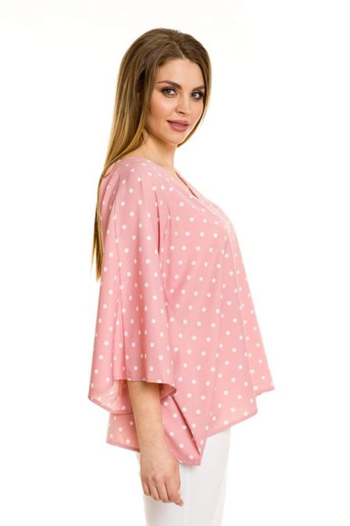 Блузка 864 горох на розовом - Novita фото 4