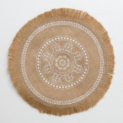 Цена за 12 шт. Салфетка сервировочная Африка, d=30 см, цвет белый - Simaland фото 2