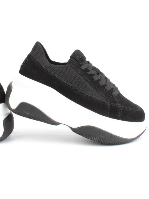 05-A9000-4 BLACK Кроссовки женские (натуральная замша)