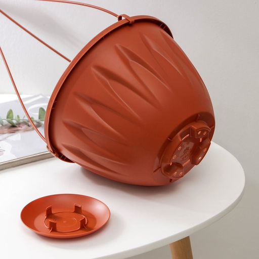 Кашпо для цветов подвесное «Алиция», 4.3 л, с поддоном, терракотовый