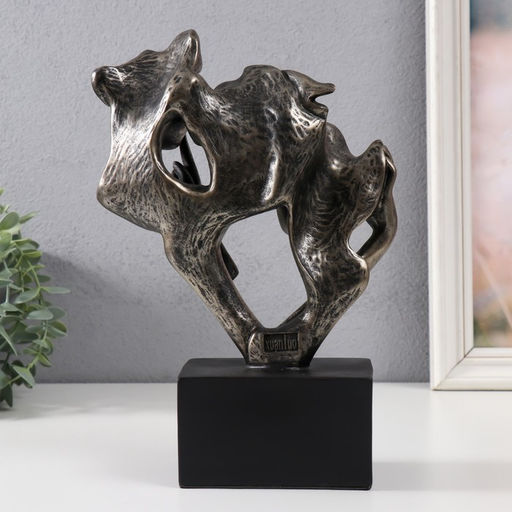 Фигурка полистоун «Бюсты: не вижу, не слышу, не скажу», бронза, 26×18×7.5 см