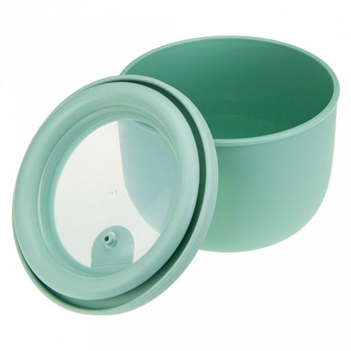 Миска пластмассовая "Нео" 0,6л, д12см, h8,2см, герметичная крышка, с клапаном, фисташковый, подходит для СВЧ (Россия)