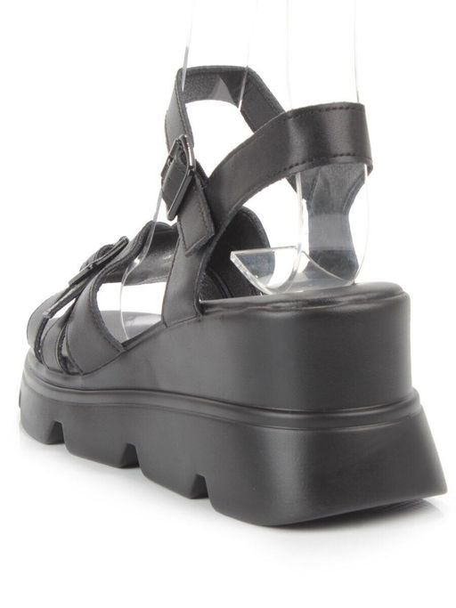 08-PEAG34-2 BLACK Босоножки женские (натуральная кожа)