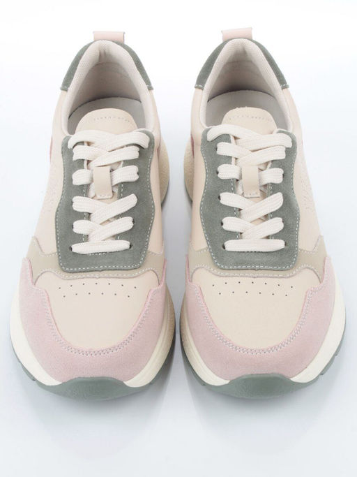 03-YC527-1 BEIGE Кроссовки женские (натуральная кожа)
