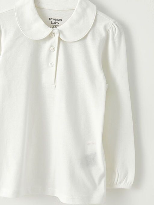 Bebe Yaka Uzun Kollu Basic K?z Bebek Ti??rt