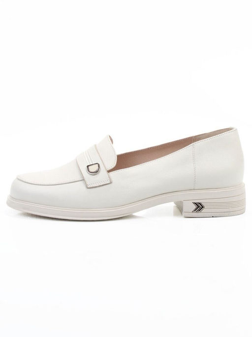 03-DEB2-3 MILK Лоферы женские (натуральная кожа)