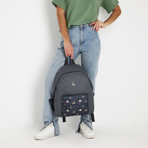 Рюкзак текстильный Утки, с карманом, цвет серый - Nazamok фото 7