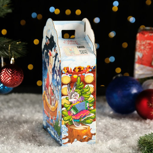 Цена за 5 шт. Подарочная коробка Дед Мороз и Зайцы, 16 х 7,5 х 26 см - Simaland фото 4