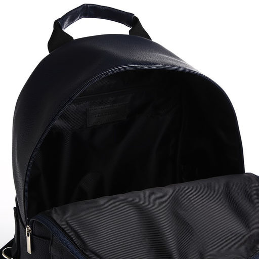 Рюкзак городской TEXTURA из искусственной кожи на молнии, наружный карман, цвет синий  фото 2