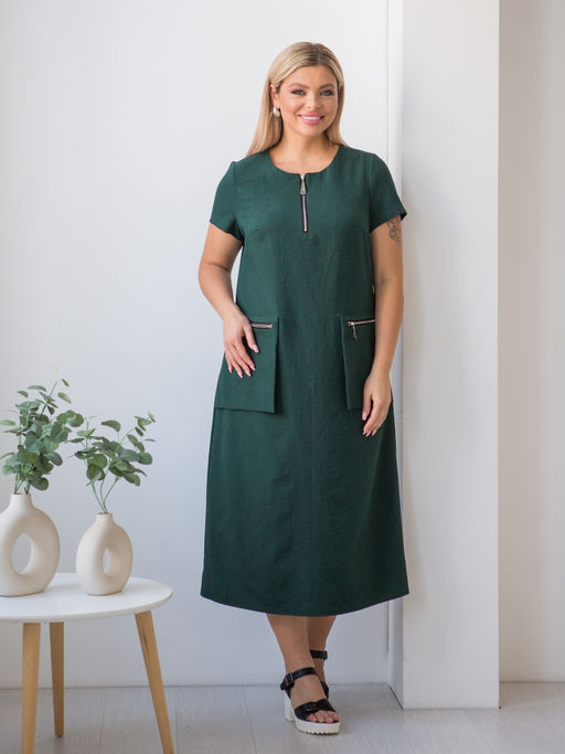 Платье 1396 темно-зеленый - Novita фото 5