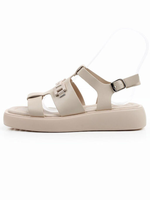 08-PET252-2 LT. BEIGE Босоножки женские (натуральная кожа)