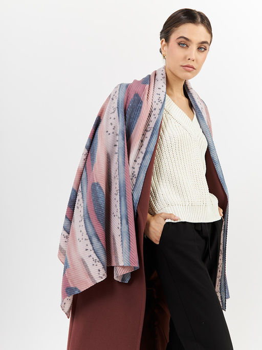 Большой, мягкий, тонкий и очень нежный двусторонний палантин с рисунком - Tantino фото 5