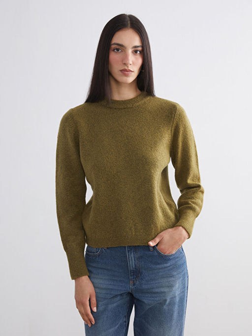 Bisiklet Yaka Kad?n Triko Kazak