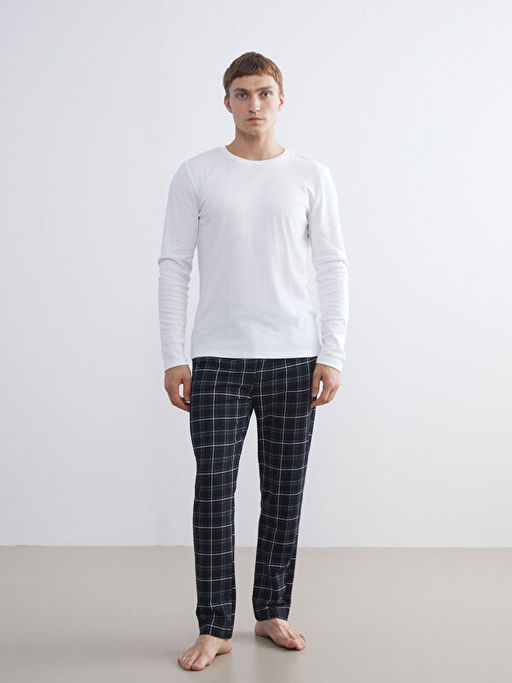 Standart Kal?p Ekose Erkek Pijama Alt