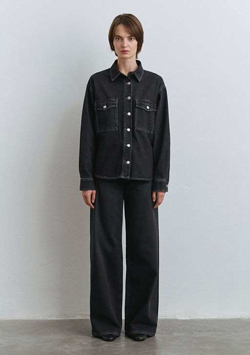 Bekka Classic Denim Gri Jean Gomlek - Mavi фото 2