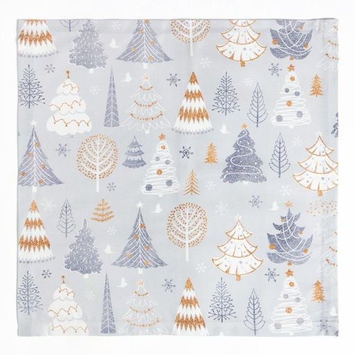 Набор новогодних салфеток Let it snow с декоративными кольцами, 40х40 см - 4 шт, хлопок, саржа - Этель фото 4