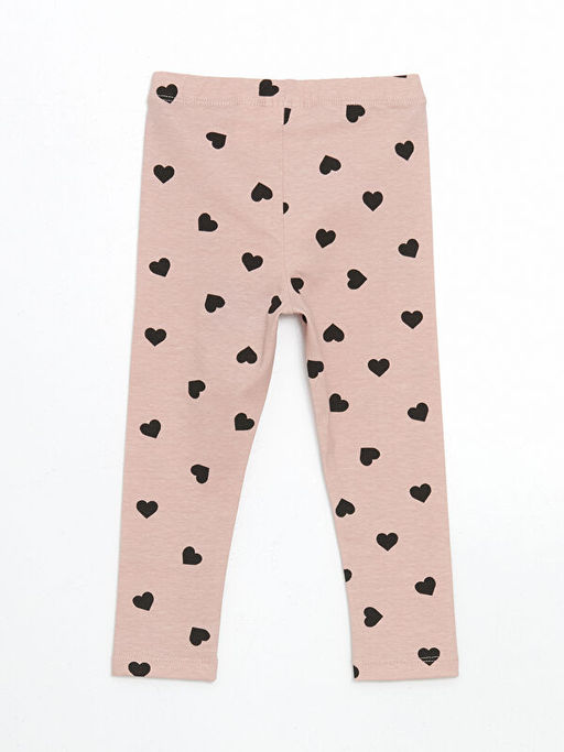 Beli Lastikli Bask?l? K?z ?ocuk Tayt