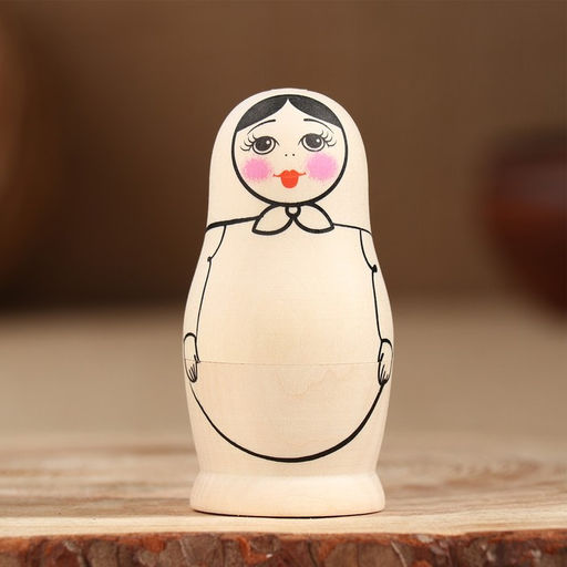 Цена за 2 шт. Заготовка для творчества «Матрешка», для росписи дерево, высшая категория, 9×4×4 см