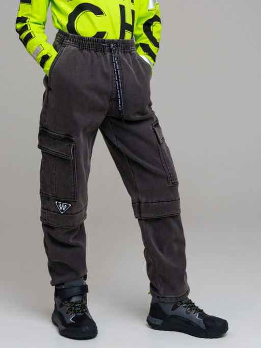 32411327 Брюки джинсовые утепленные флисом для мальчиков