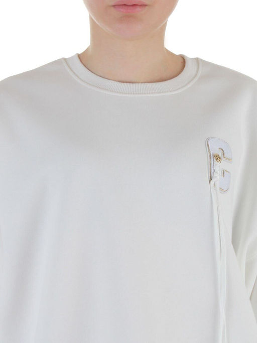 5601 WHITE Свитшот женский (100% хлопок)