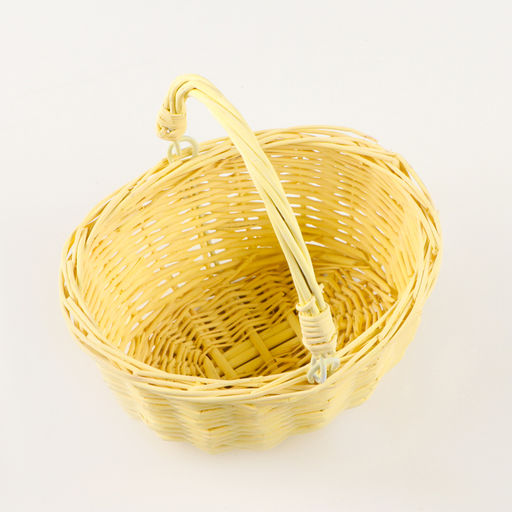 Корзина плетёная, жёлтая, 18×15×9 см, ива