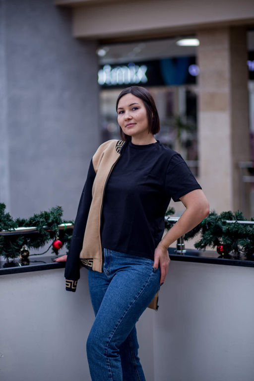 Футболка высокое качество пенье 95% хлопок, 5% лайкра - Knitka wear фото 9