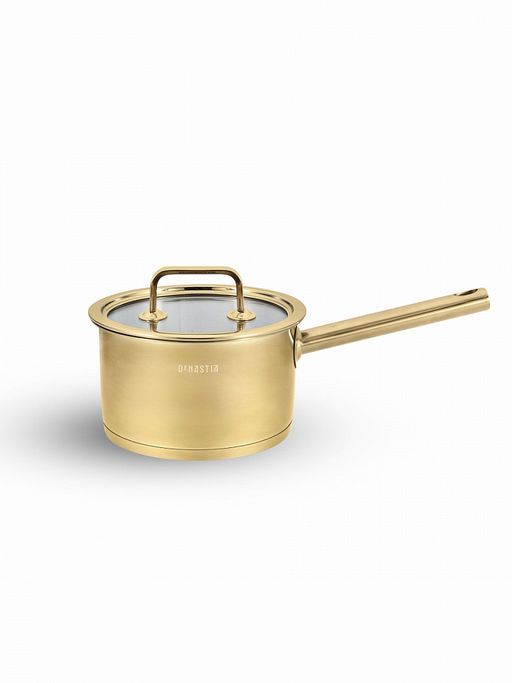 Ковш с крышкой 1,8л золотой нержавеющая сталь