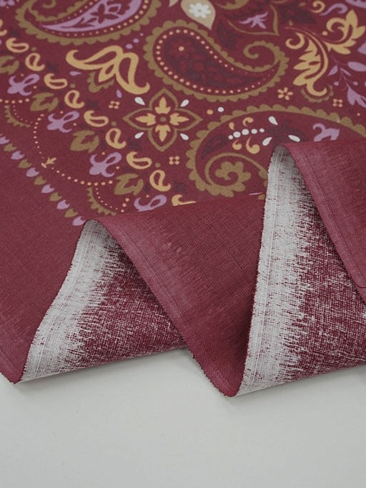 Ситец Восточные узоры (Гол. платок 0.95м*0.95м) цв.бордо, СОРТ2, ш.0.95м, хл-100%, раппорт 1.0м - Купава фото 2