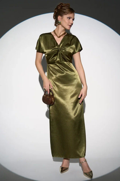 Платье Иола (олива) - Эльза фото 13