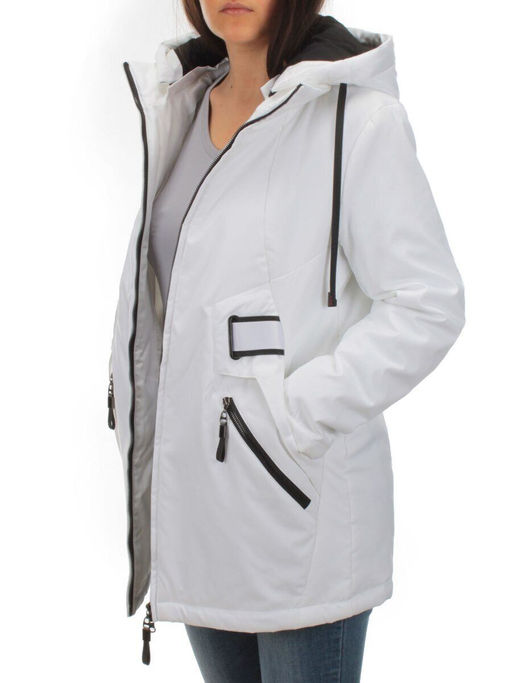 BM-511 WHITE Куртка демисезонная женская АЛИСА (100 гр. синтепон) - Фабричный китай фото 9