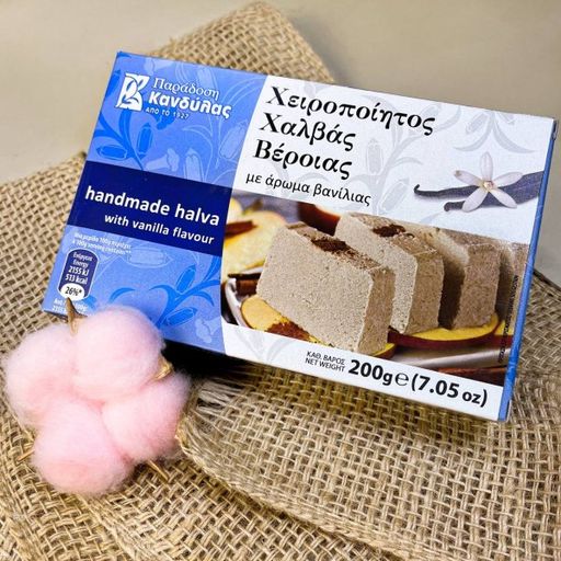 Халва кунжутная с ванилью Kandylas, Греция, 200г  фото 4