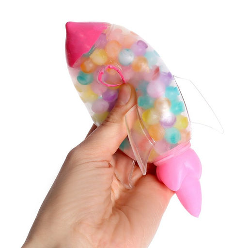 Цена за 4 шт. Антистресс игрушка «Ракета», мялка с гидрогелем, МИКС