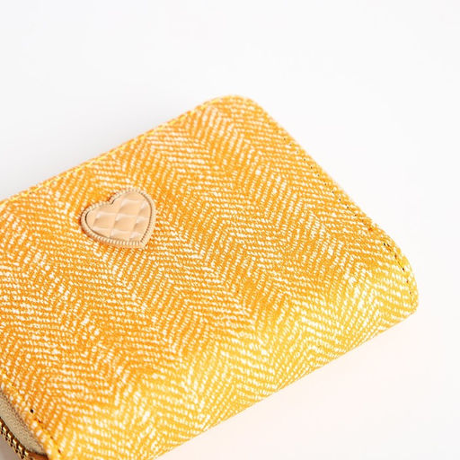 Кошелёк на молнии «Сердечко», жёлтый