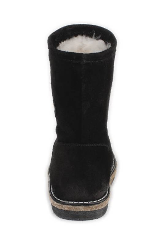 Полусапоги женские на войлочной подошве. Черные. Замша. Подклад овчина. - Roshva фото 3