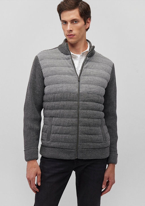 Fermuarl? Gri Triko - Mavi фото 2