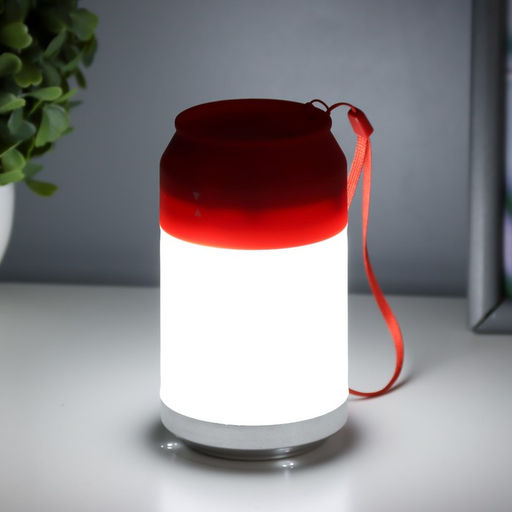 Ночник «Фоси» LED 5 режимов от батареек 3хААА бело-красный 6.5×6.5×11.5 см