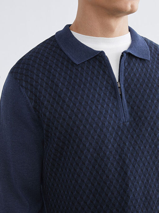 Polo Yaka Erkek Triko Kazak