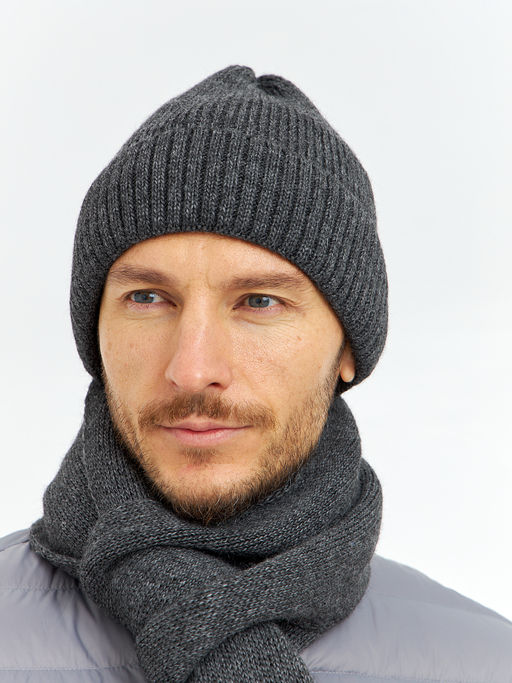 шапка мужская темно-серая - Glenfield фото 5