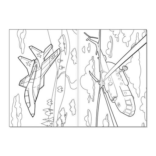 Набор раскрасок для мальчиков Транспорт, 4 шт. по 12 стр., формат А5