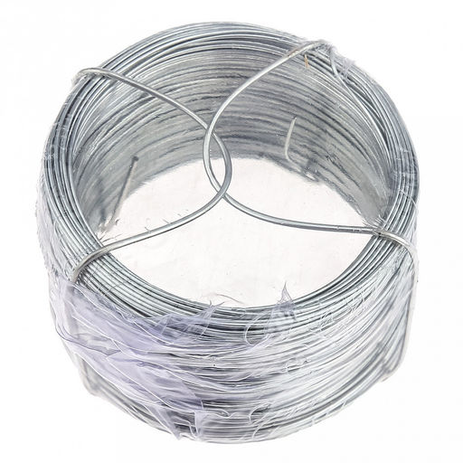 Шнур для подвязки растений, для скрепления проводов, завязывания пакетов и других мелких бытовых нужд 50м, металлическая проволока, в пленке (Китай)