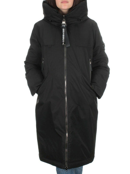 2316 BLACK Пальто зимнее женское (200 гр. холлофайбера) - Fashion фото 2