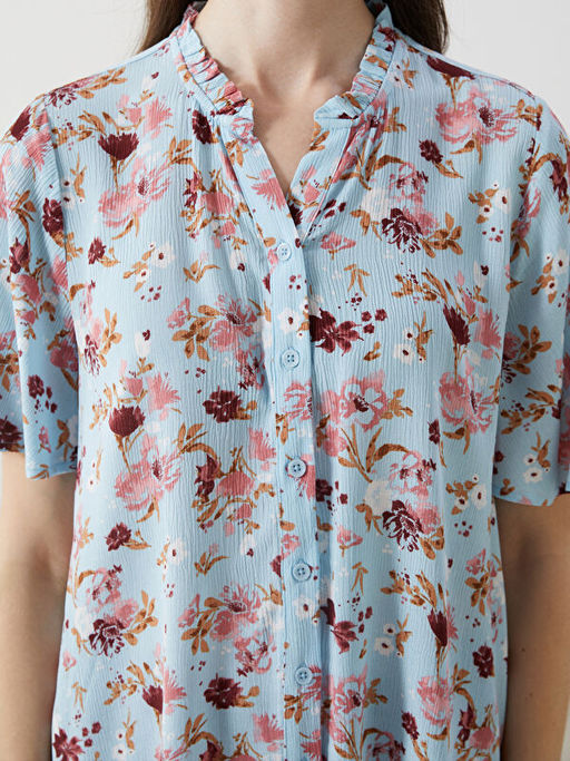 Regular Fit Krinkle Kad?n G?mlek